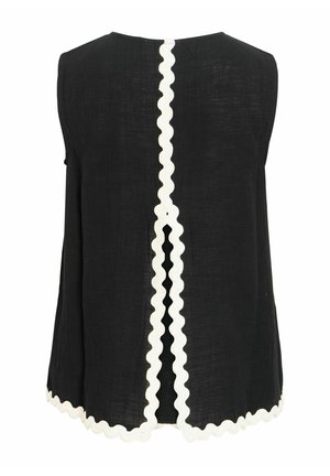 VILA, SLEEVELESS TOP ROUND NECK - Blouse - black beauty