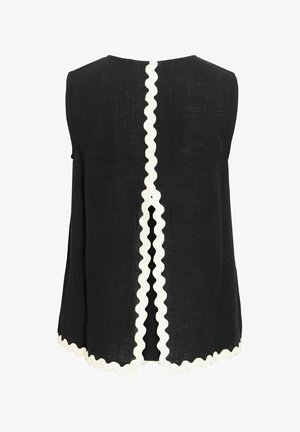 VILA, SLEEVELESS TOP ROUND NECK - Blouse - black beauty