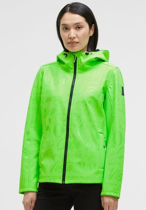 MIT KAPUZE UND GLOSSY ALL OVER PRINT - Outdoorjacke - neon leaf