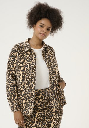 KCLEONOMA - Denimová bunda - naturel leopard print