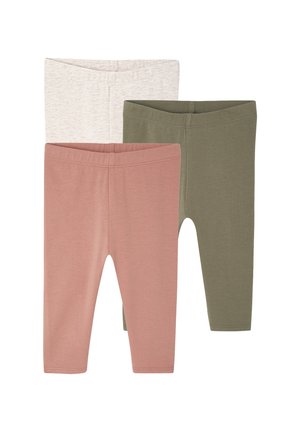 Vertbaudet, VERTBAUDET 3ER-PACK EINFARBIGE BABY LEGGINGS BASICS - Leggings - Trousers - altrosa