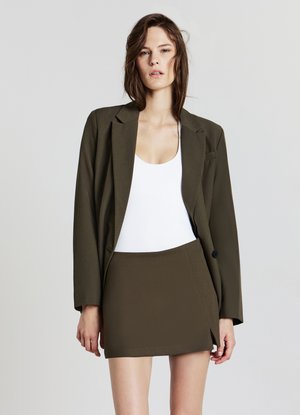 Calliope CON SPACCO - Gonna a campana - verde militare scuro