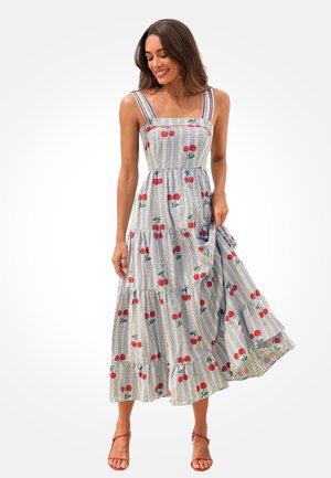 Cupshe, CHERRY BLOSSOM GINGHAM  - Jurk - blue red