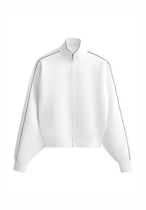 OYSHO PIPING HEAVY WEIGHT - Trainingsjacke - white
