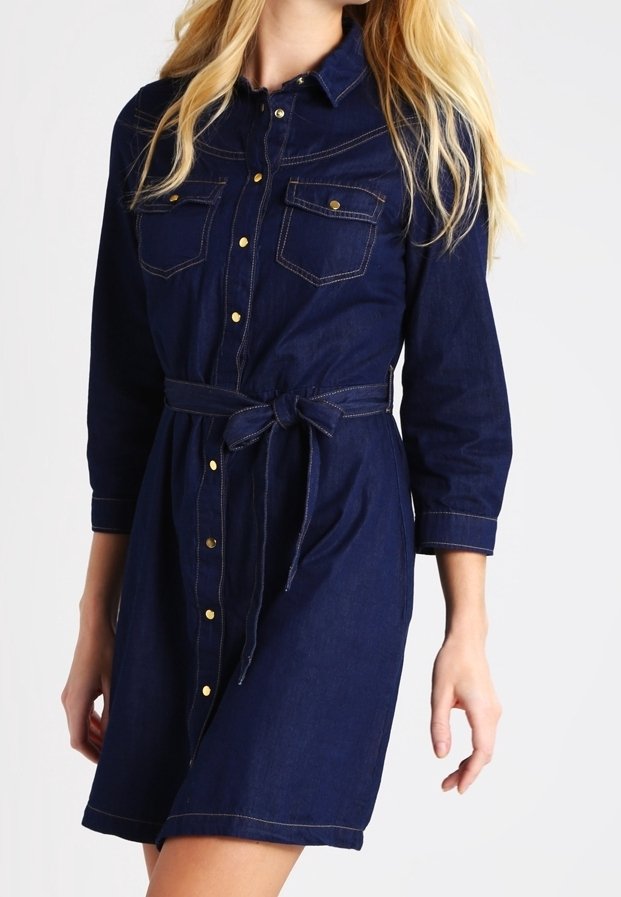 dorothy perkins denim dress Mid Wash Dorothy Perkins Denim Belted Button Through Midi Dress