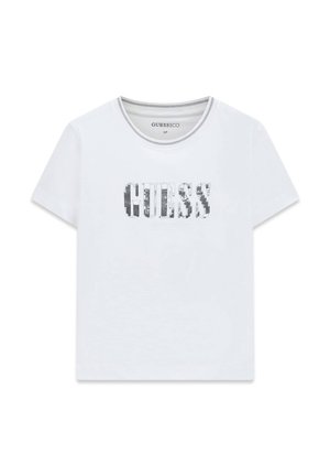 Guess, LOGO TEE - T-Shirt print - white