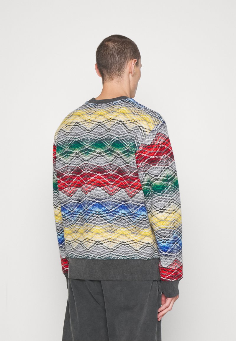 Missoni Sport CREWNECK - Strickpullover - multicolor/yellow/grey 