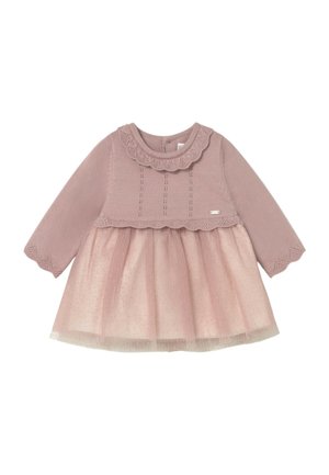 VESTIDO TRICOT Y TUL RECIÉN NACIDA - Vestito casual - rosa pétalo