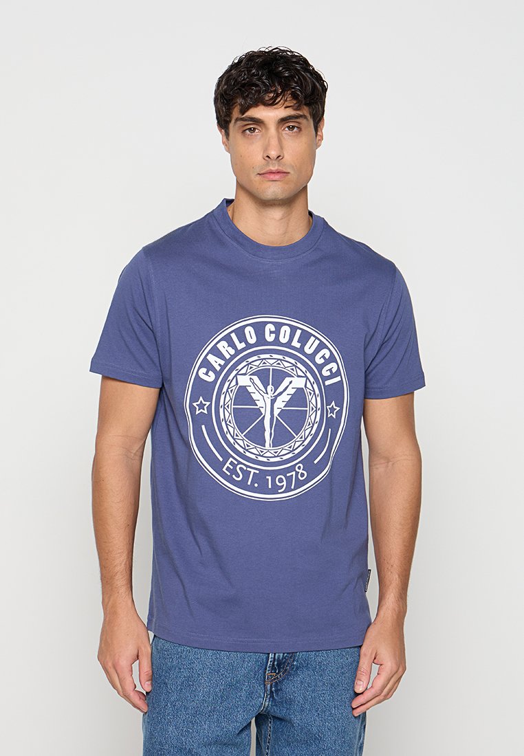 carlo colucci T-shirt print koningsblauw