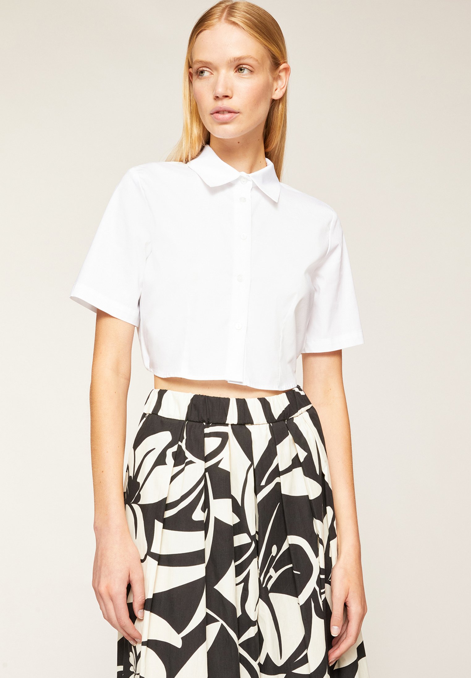 Haut Femme Motivi Blanc Taille XS – Neuf Avec étiquettes, Coupe Regular, Manches Courtes