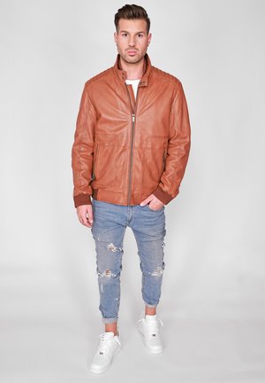 Leren jas - cognac