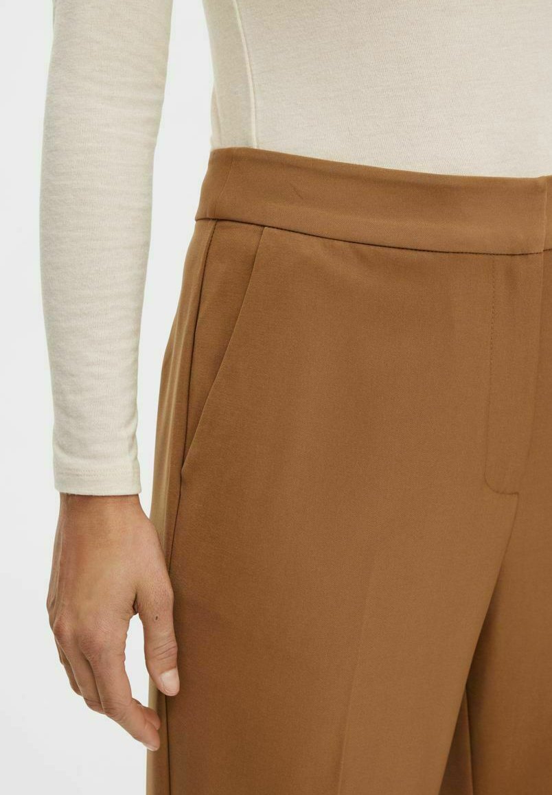 YAS HIGH WAIST - Broek - tobacco brown/gemêleerd bruin - Zalando.nl