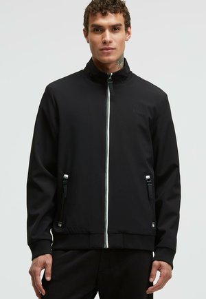 MIT TONALER RÜCKEN-STICKEREI - Summer jacket - black