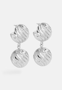 DOUBLE WHIRL EARRINGS - Auskarai - silver-coloured
