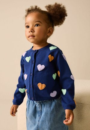 Next, REGULAR FIT  - Chaqueta de punto - navy heart