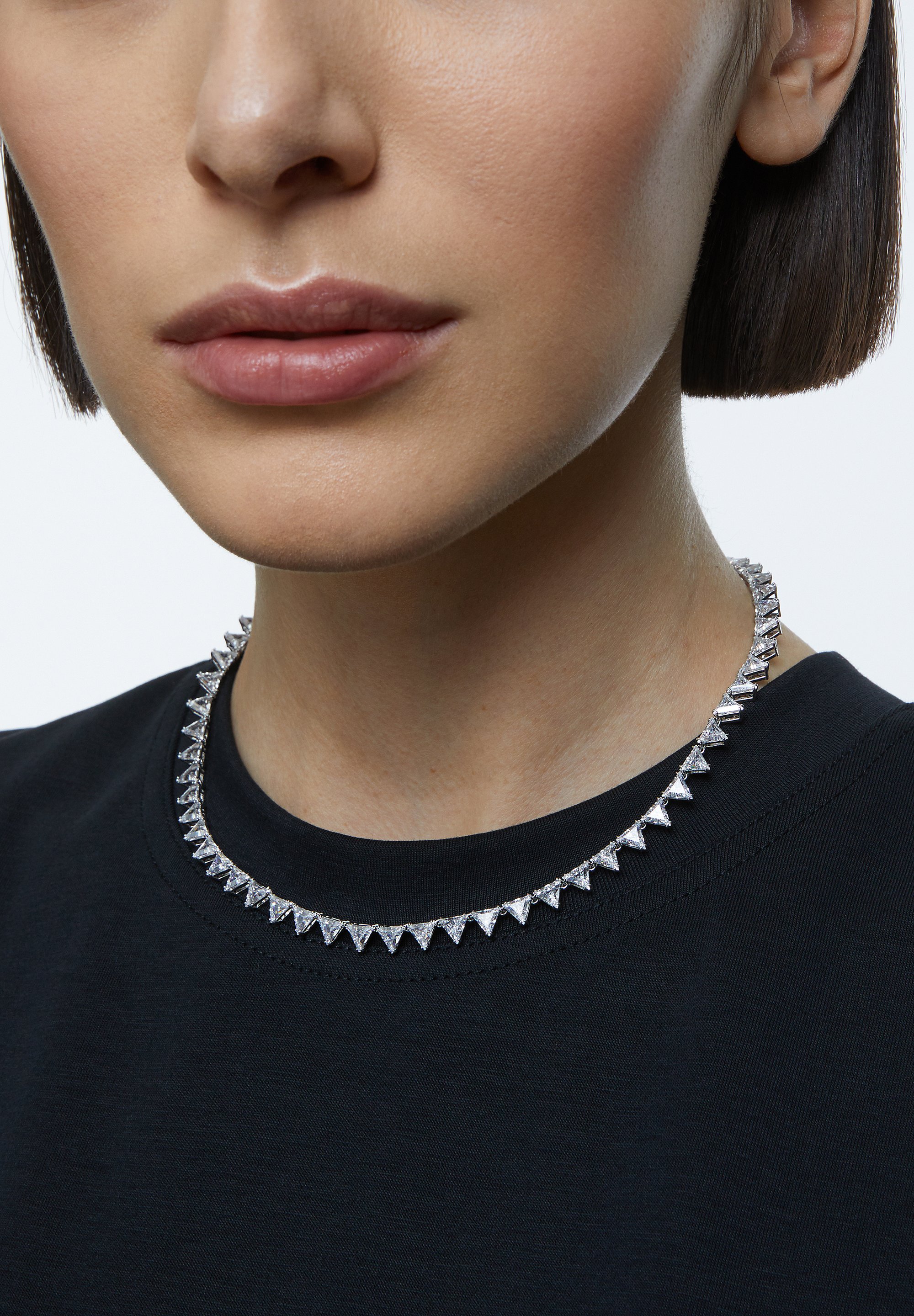 Fundacioenllac Tennis Deluxe Swarovski V Shaped Necklace Swarovski - Main Image