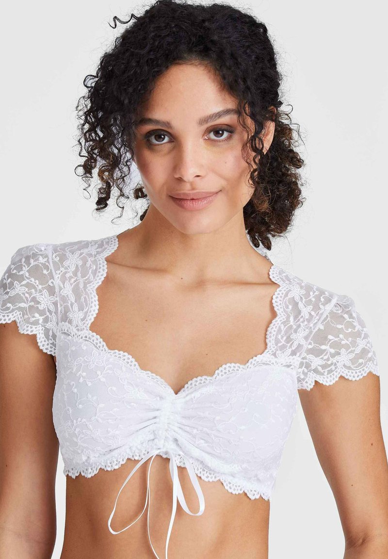 Nina von C. KURZARM - Bluse - weiß