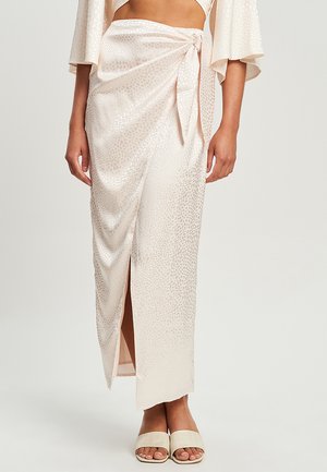 VACAY TIE - Maxi skirt - ivory