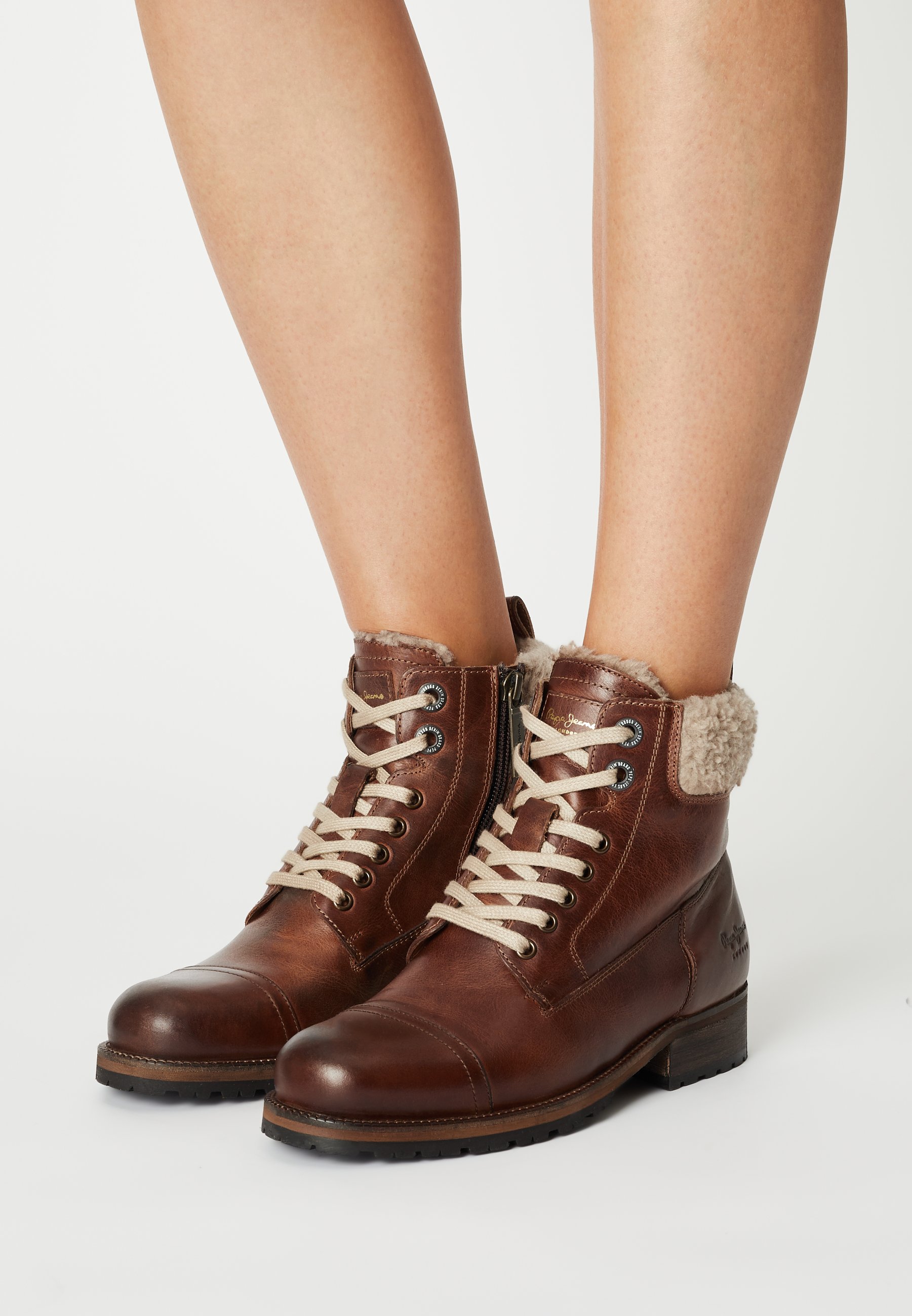 Pepe Jeans MELTING WARM - Botines con cordones - tan/tostado - Zalando.es