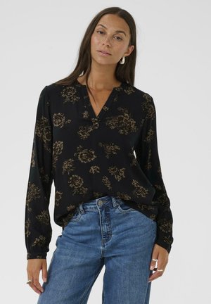 JALIE - Blus - black_brown flowers