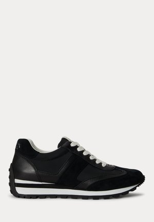Lauren Ralph Lauren, DANI COLOR-BLOCKED LEATHER SNEAKER - Baskets basses - black/black