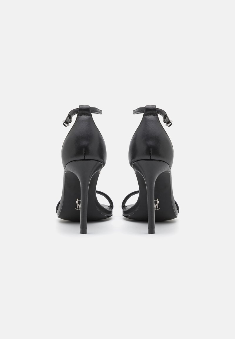 Escarpins Steve Madden Grettta - Talon Haut En Daim Noir, Bout Ouvert, Taille 6.5