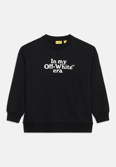 Μαύρο φούτερ με μακριά μανίκια και λευκό κείμενο «In my Off-White™ era» στο κέντρο του μπροστινού μέρους, με ριμπ μανσέτες, τελείωμα και λαιμόκοψη.