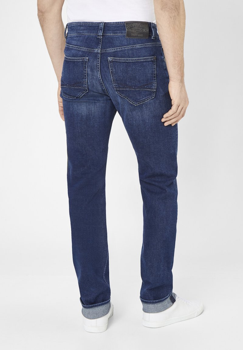 Herren Skinny Fit | Paddock's DUKE Jeans Straight Leg dark blue stone moustache/blue denim - UF35722 Herren Skinny Fit | Paddock's DUKE Jeans Straight Leg dark blue stone moustache/blue denim - UF35722