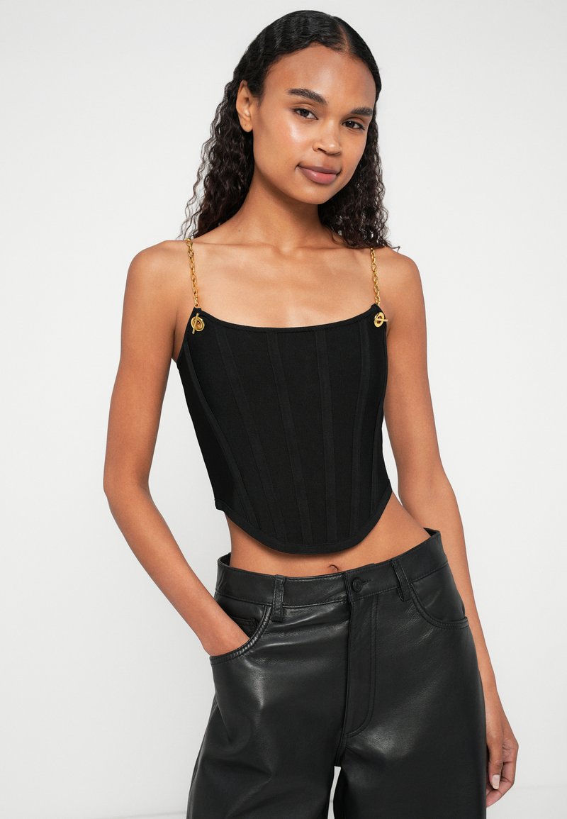 Top Bustier GUESS Bicolore Orange – Taille XS – Neuf Sans étiquette