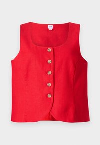 SCOOP NECK VEST - Waistcoat - tomato red