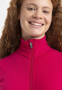 icebreaker MERINO DESCENDER ZIP - Felpa con zip - DARK PINK