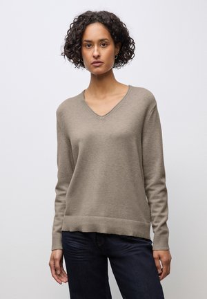KUSCHELIGER V-NECK PULLOVER - Trui - beige