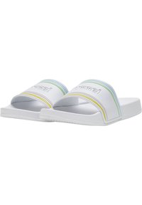Hummel POOL SLIDE RETRO UNISEX - Sandales de bain - white multicolor