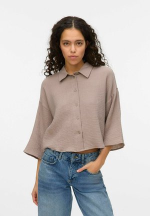 Vero Moda VMNATALI CROP WVN GA - Hemdbluse - moon rock