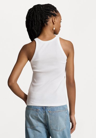 Polo Ralph Lauren RIB KNIT COTTON TANK - Top - white