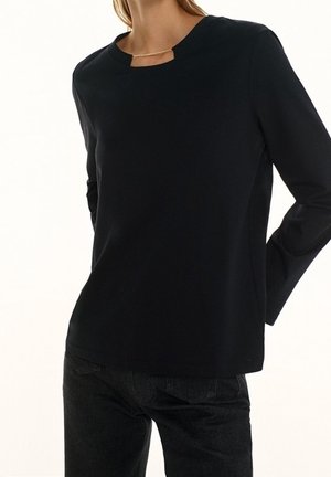 Langærmet T-shirt - black