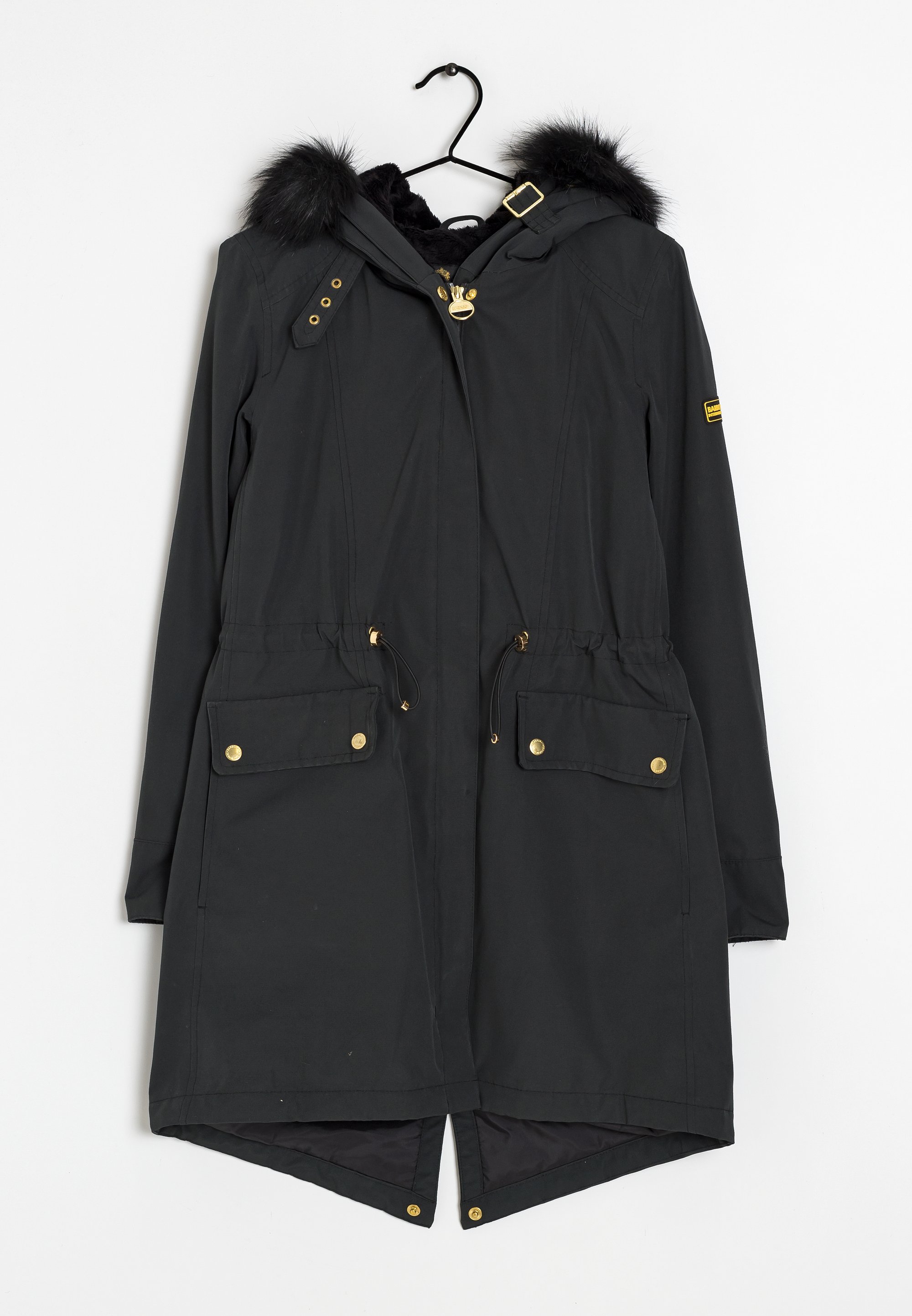 Barbour International Winter coat black (Pre-owned) Zalando