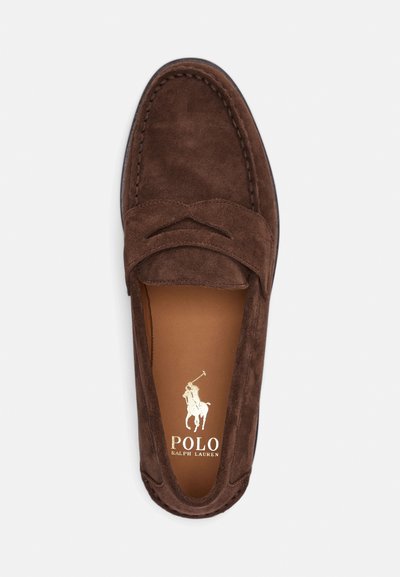 Polo Ralph Lauren ALSTON SUEDE PENNY LOAFER - Zapatos sin cordones - dark brown