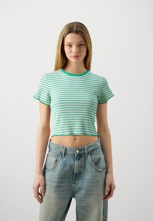 ONLY ONLMETTI BOX - Tricou cu imprimeu - deep mint/blues