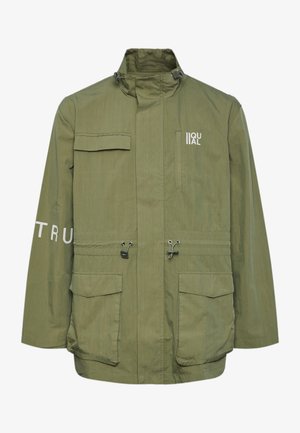 IIQUAL JUNA VEST JACKET UNISEX - Sommerjakke - oil green/bright white