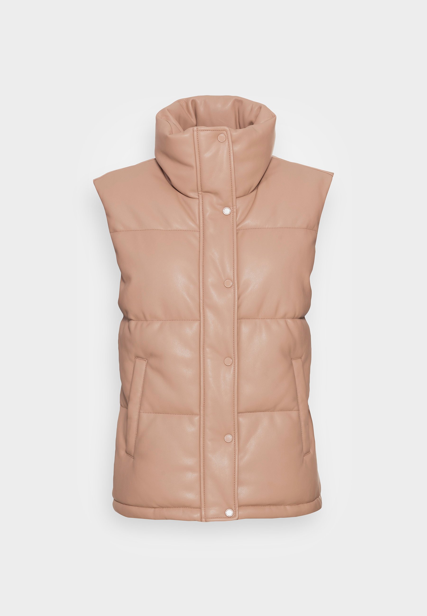 tan puffer vest