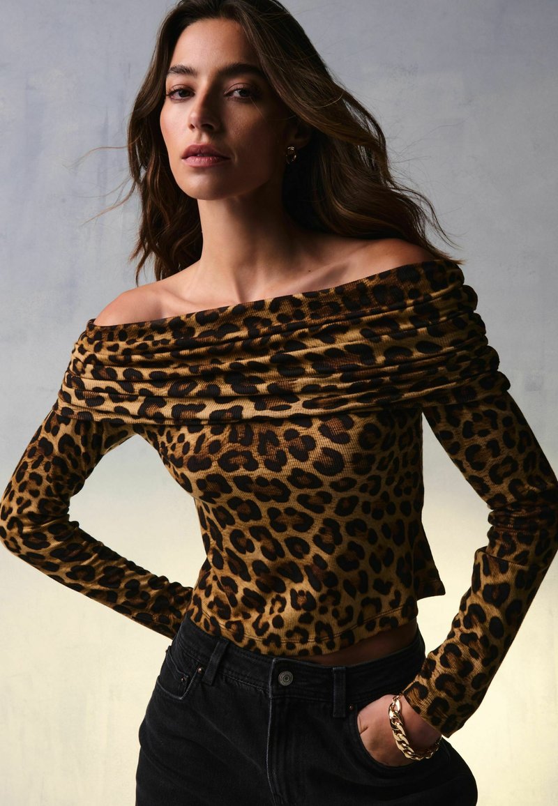 Next REGULAR FIT - Bluză cu mânecă lungă - leopard print