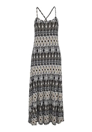Maxikleid - schwarz creme bedruckt