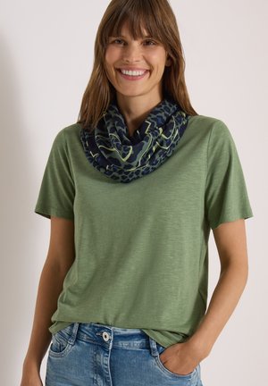 Cecil, LOOP-SCHAL MIT LEO-MUSTER - Écharpe tube - dried olive green