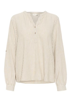 Kaffe MILIA - Bluse - chinchilla chalk stripe