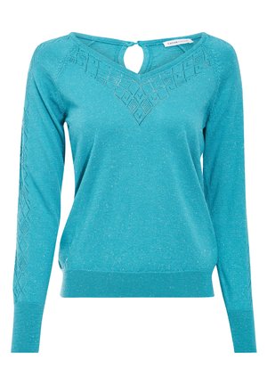 MIT V-AUSSCHNITT - Pullover - vert turquoise