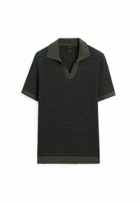 Massimo Dutti Polo - mottled dark green