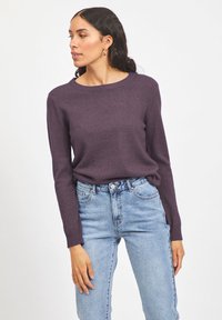 VILA VIRIL O-NECK - Stickad tröja - weinrot