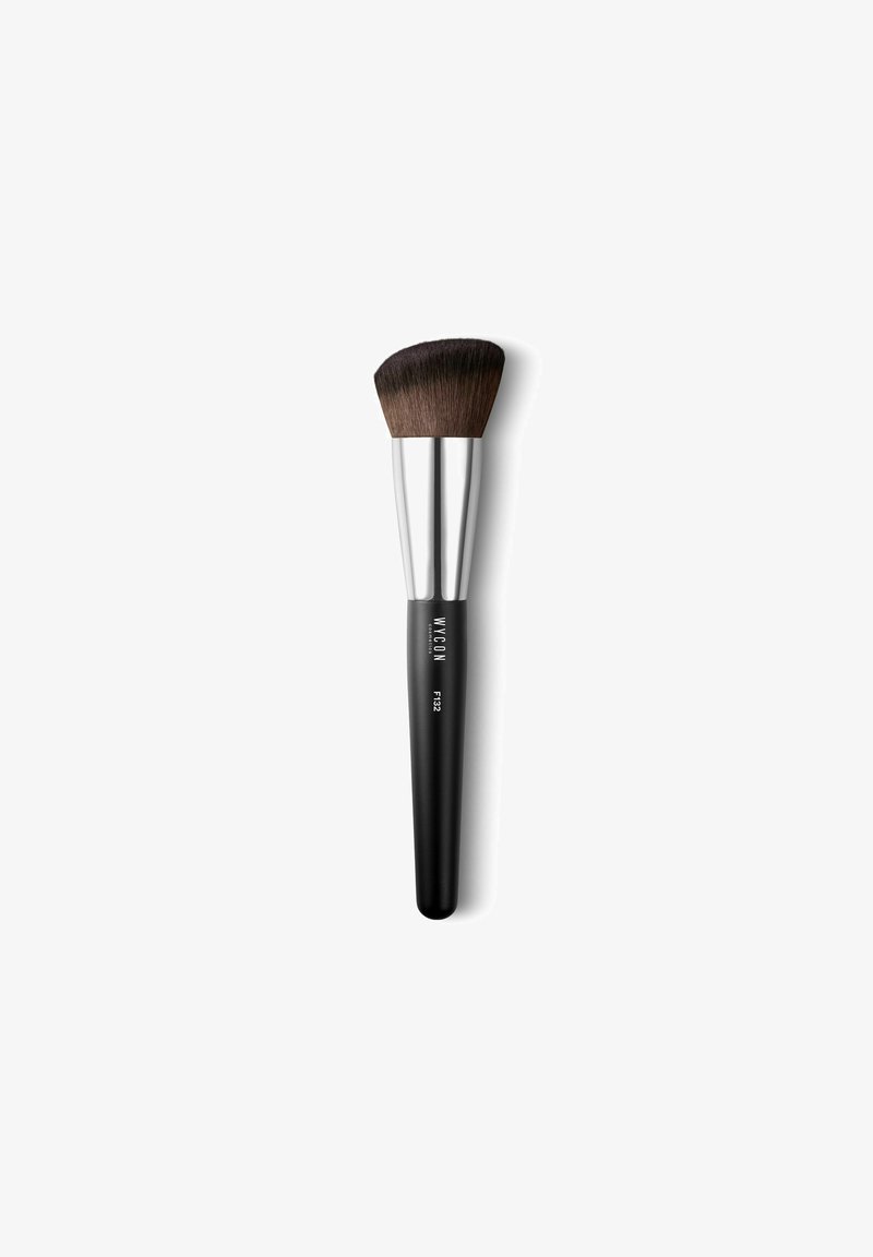 WYCON Cosmetics - F132 OBLIQUE FACE BRUSH PENNELLO VISO PIATTO IDEALE PER APPLICARE CORRETTORI LIQUIDI ED IN CREMA - Pennelli trucco - black, Ingrandire