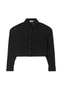 Terranova CROP TRASPARENTE - Camicia - nero